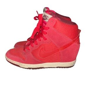Nike Women's Red Dunk Sky Wedge Sneakers